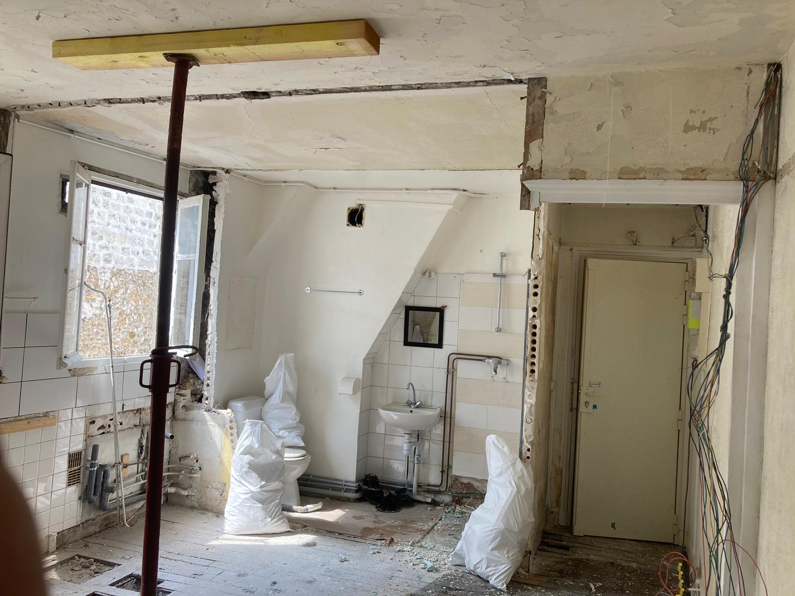Avant - Renovation cuisine et piece de vie